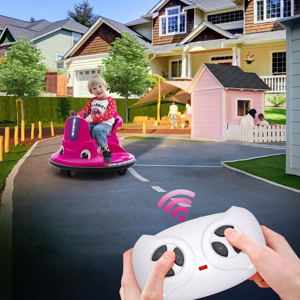 Clearance!12 Volt Bumper Car for Kids Toddlers, Battery Powered Ride On Bumper Car with Remote Control, Kids Ride on Toys for 3-8 Year Old Boys Girls, Baby Bumper Car with Music, Flashing Light