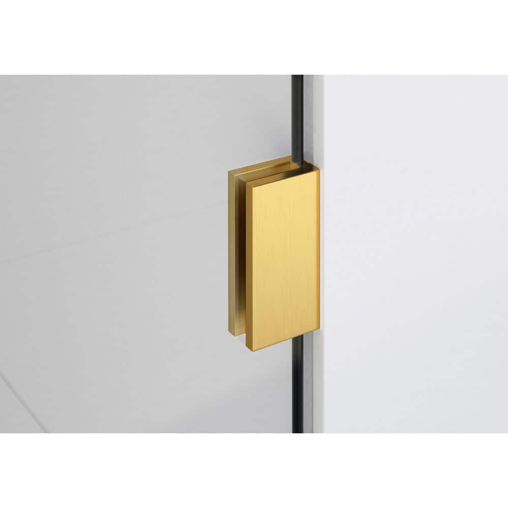 Stellar 41.25 in. W x 78 in. H Fully Frameless 3 Panel Inline Glass Hinged Shower Enclosure