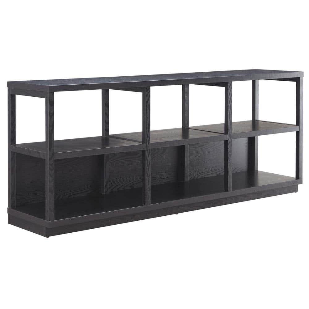 Evelyn&Zoe Thalia Rectangular TV Stand for TV's up to 75", Black