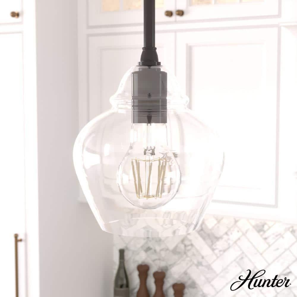 Dunshire 1 Light Noble Bronze Pendant with Glass