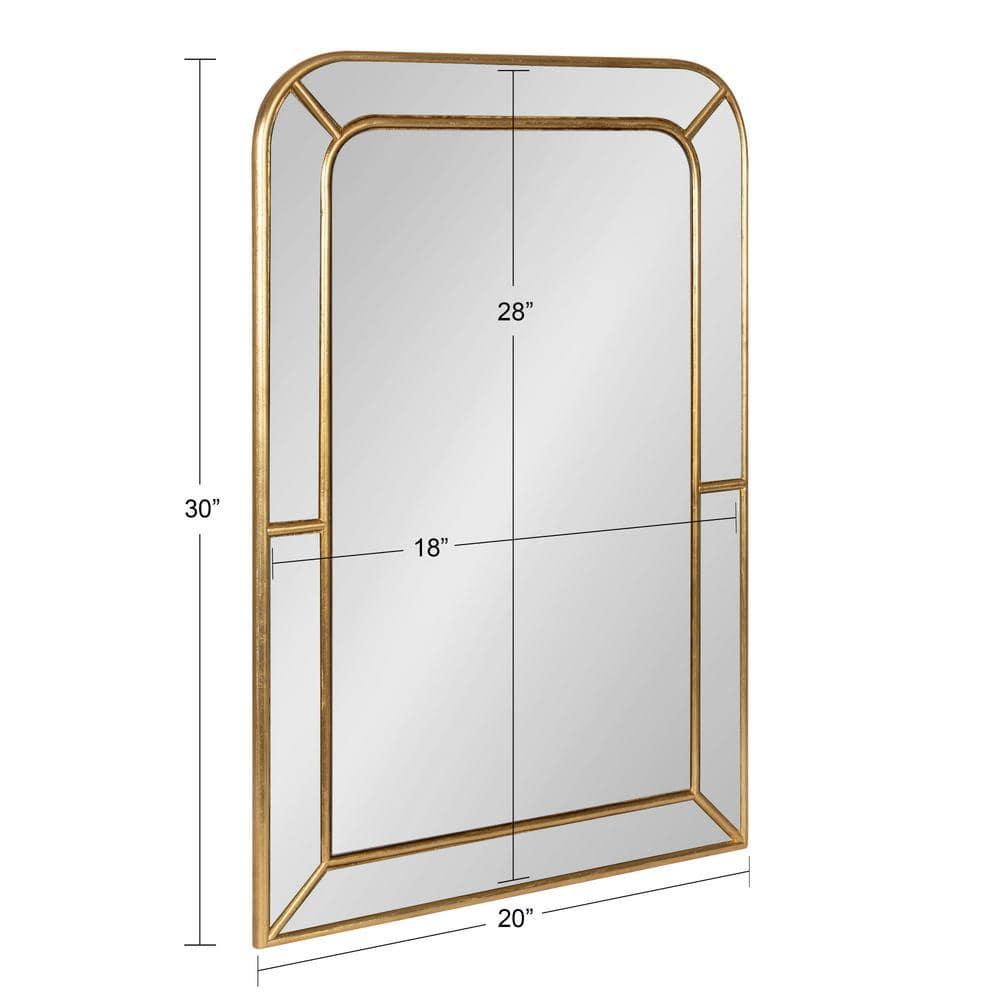 Kate and Laurel Lamson Transitional Framed Wall Mirror, 20 x 30, Gold, Sophisticated Glam Wall Decor