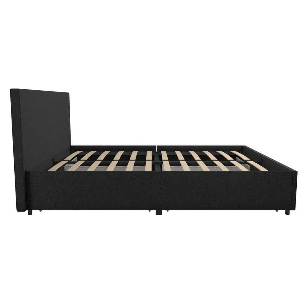Novogratz Kelly Upholstered Unfinished Platform Storage Bed