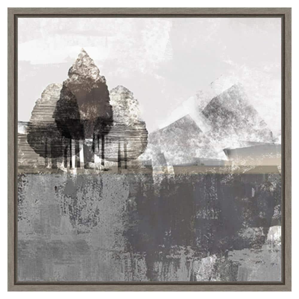 Amanti Art 22"x22" Textured Landscape by Northern Lights Framed Canvas Wall Art Print