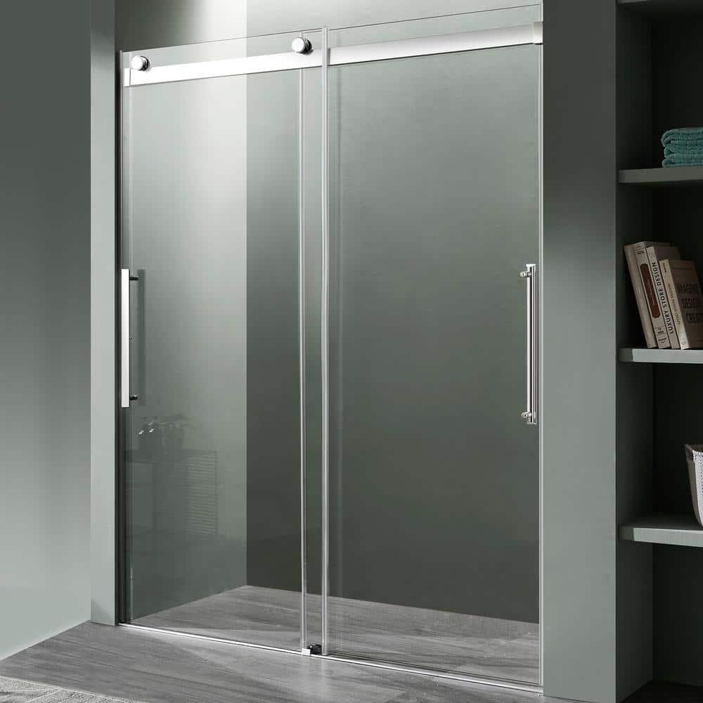 Anzzi Sd-Frls05901 Stellar 76" High X 48" Wide Sliding Frameless Shower Door - Chrome