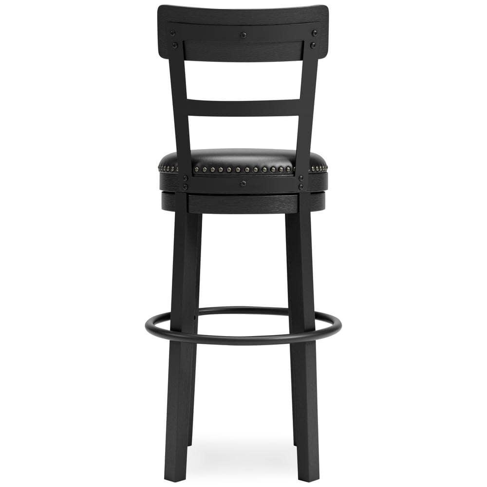 August Grove® Daiah Swivel Upholstered Counter Stool with Solid Wood Frame