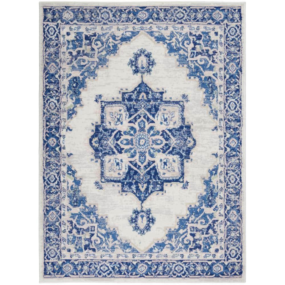 Nourison Whimsicle WHS03 Indoor only Area Rug - Ivory Blue 4' x 6'