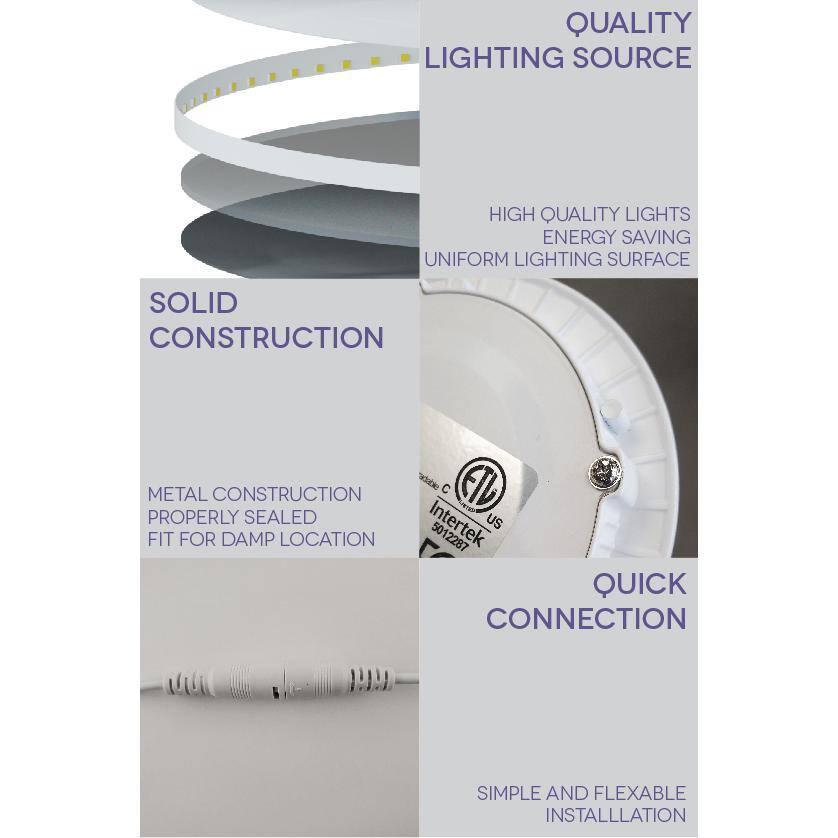 Bazz SLDSKB4W 4.25'' Dimmable Air-Tight IC Rated LED Canless Recessed Lighting Kit