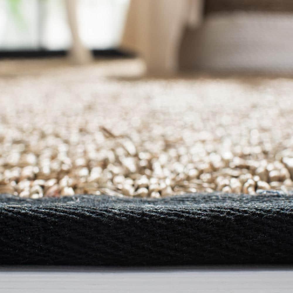 Natural Fiber NF114 Power Loomed Indoor Runner Rug - Natural/Black - 2'6"x12' - Safavieh.