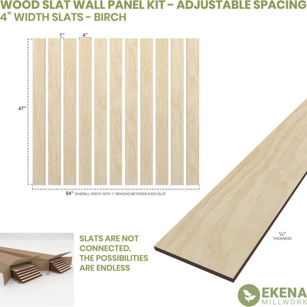 Adjustable Wood Slat Wall Panel Kit