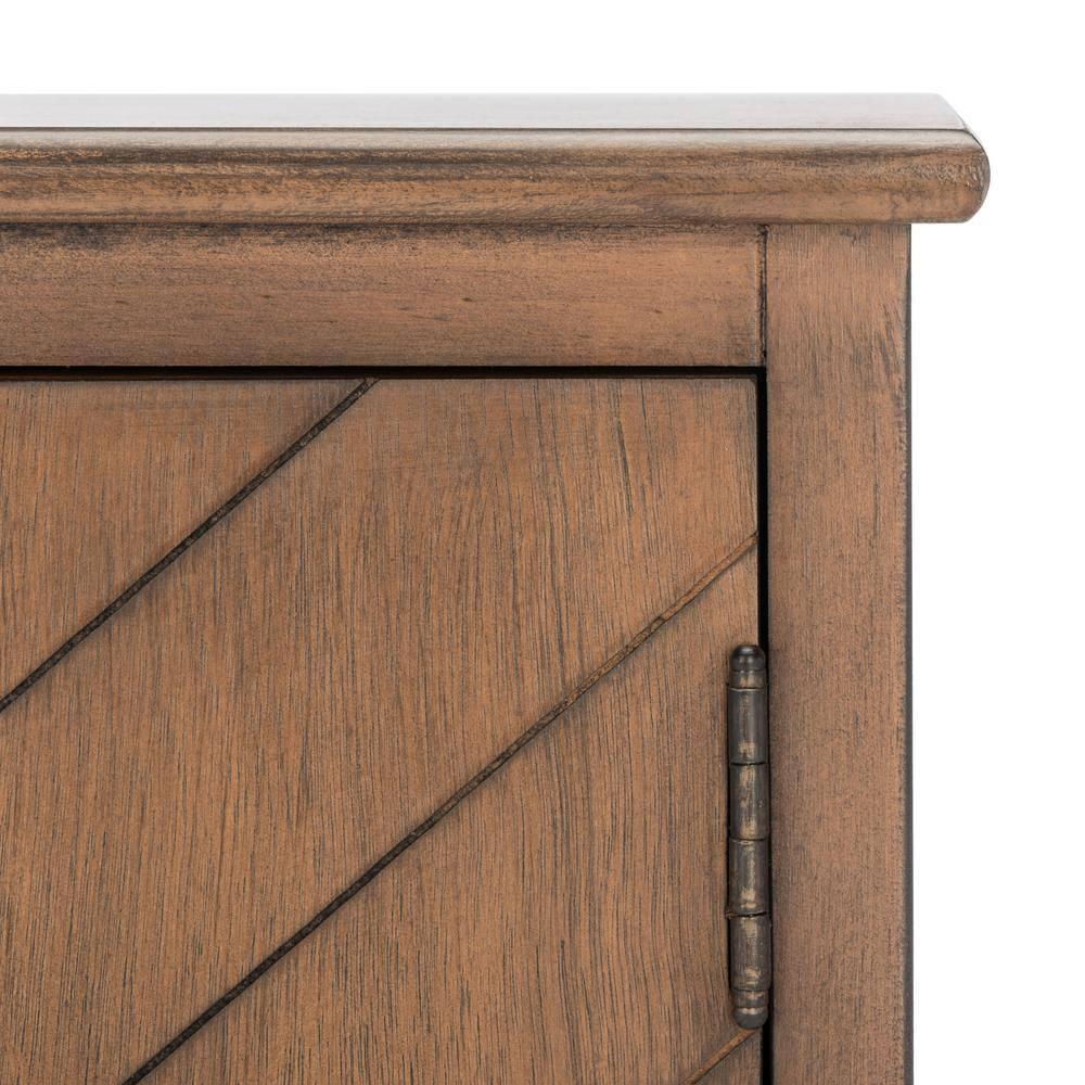 SAFAVIEH Peyton Contemporary Brown Wood Storage Rectangle Console Table (31.5 in. W x 13.4 in. D x 26 in. H)