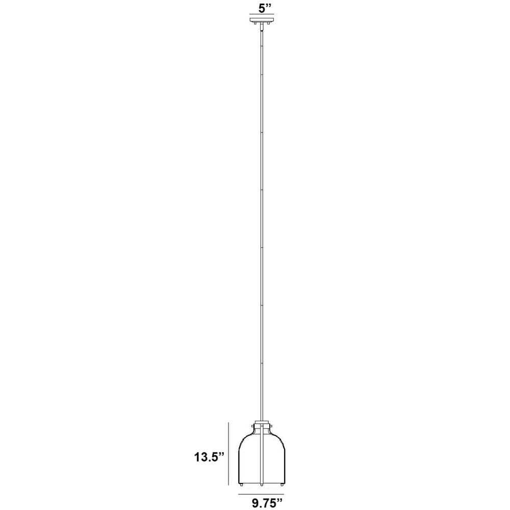 Z-Lite Pearson 1 - Light Chandelier in  Matte Black