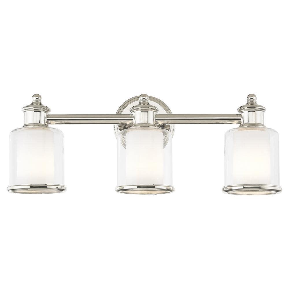 Livex Lighting Middlebush 3 - Light Vanity in  Polished Nickel
