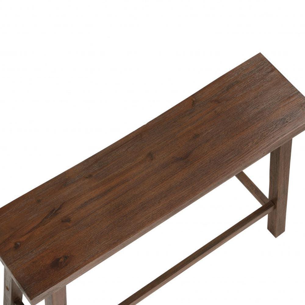 Sonoma Bench Chestnut - Boraam: Modern Rectangle Wood Dining Bench, Spot Clean, 600 lbs Capacity