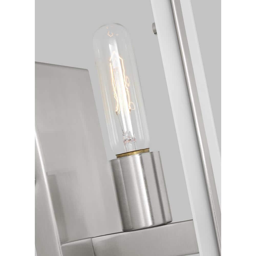 Dex Brushed Nickel LED Wall Sconce with Satin Etched Glass