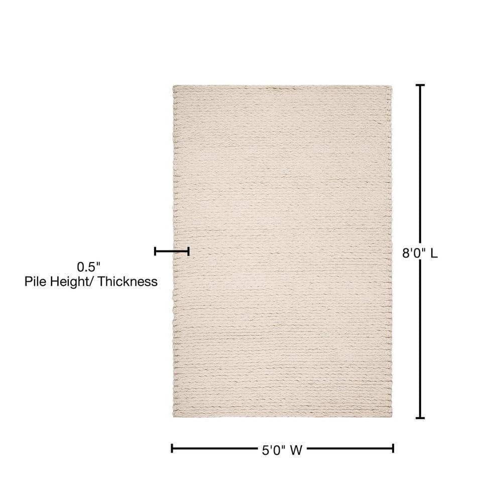 Gracie Oaks Martino Hand Woven Performance Solid Color Rug