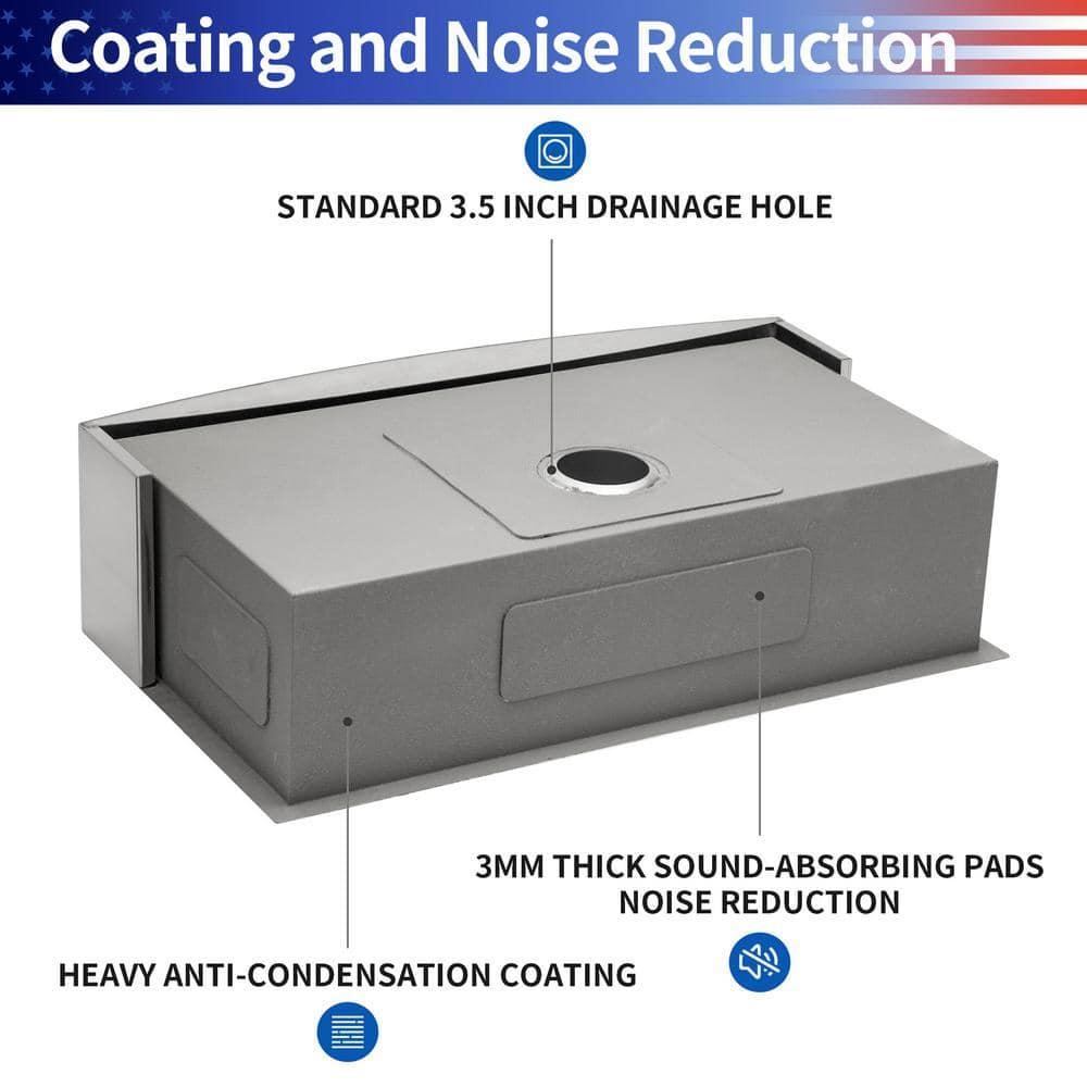 36'' L Farmhouse / Apron Single Bowl Stainless Steel Kitchen Sink