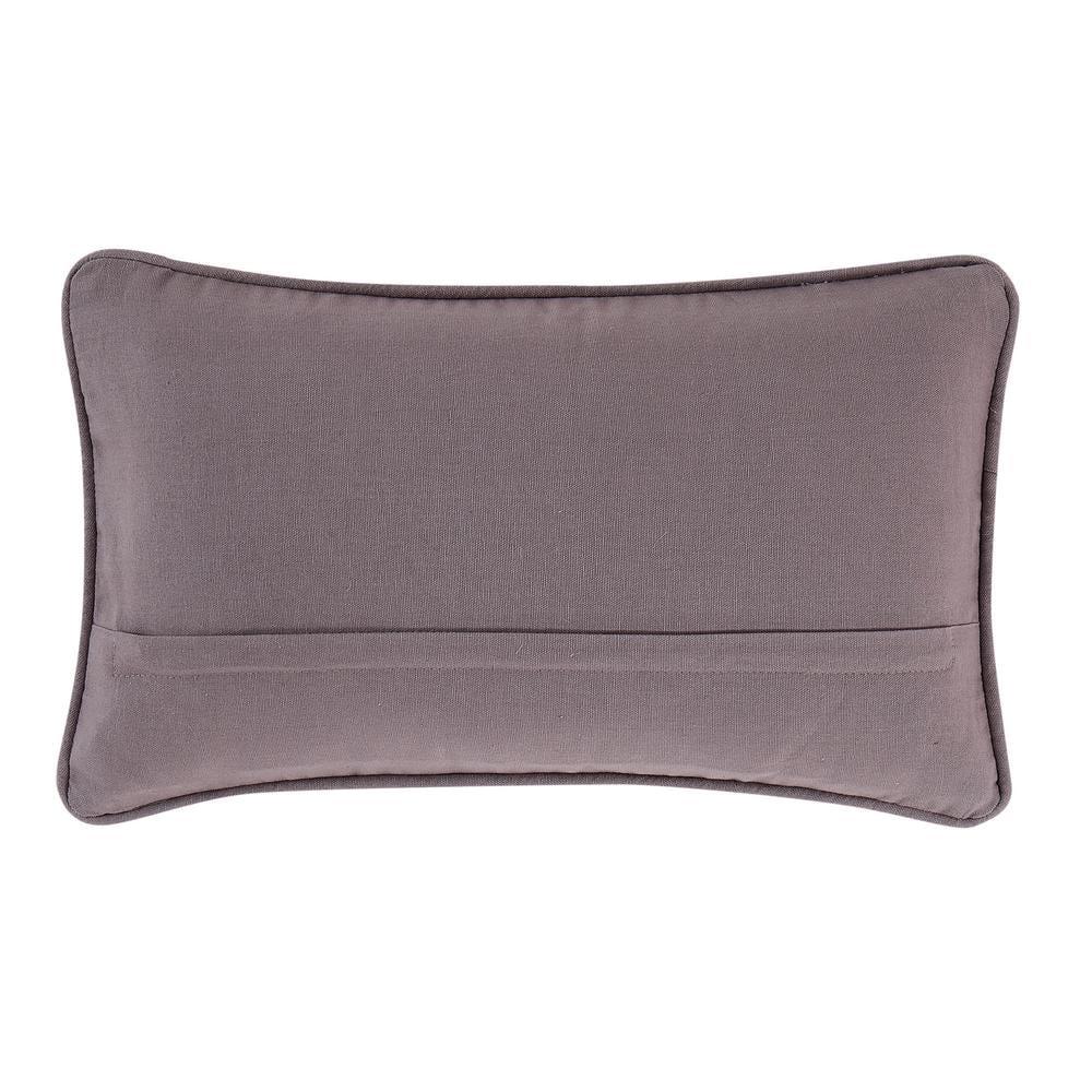 Coastal Brown and Gray Jute Accent Pillow with Rope Trim