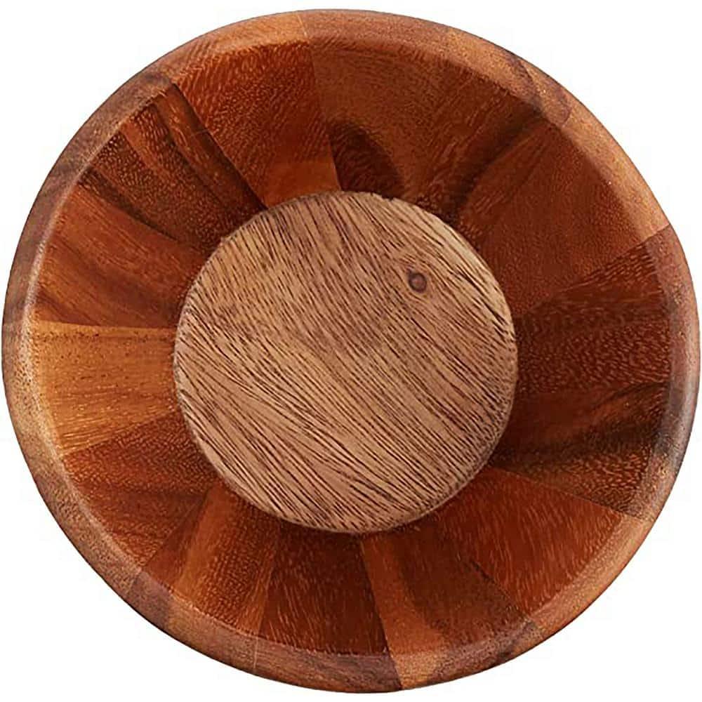 Lipper Acacia Wave Bowls, Set Of 4