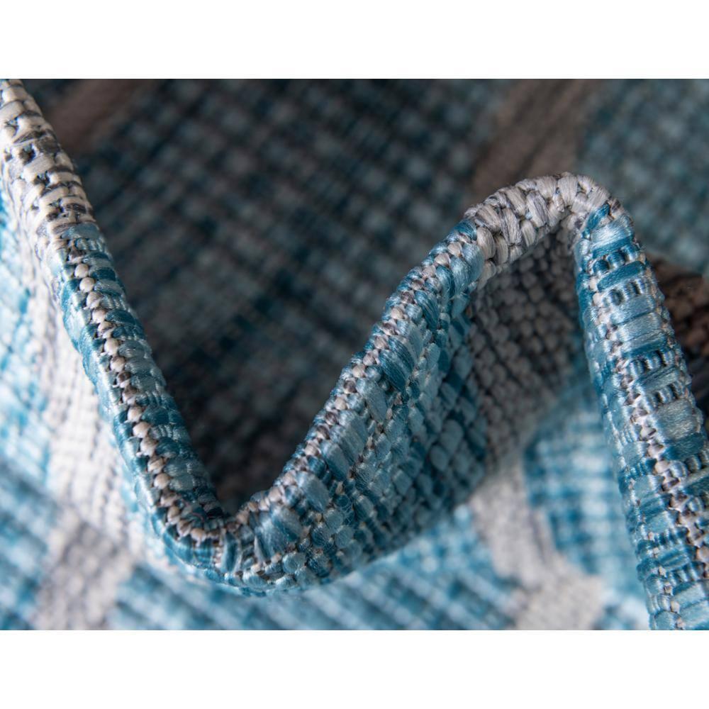Unique Loom 7' 1 x 10' 0 Rectangle Indoor/Outdoor Safari Light Aqua Area Rug