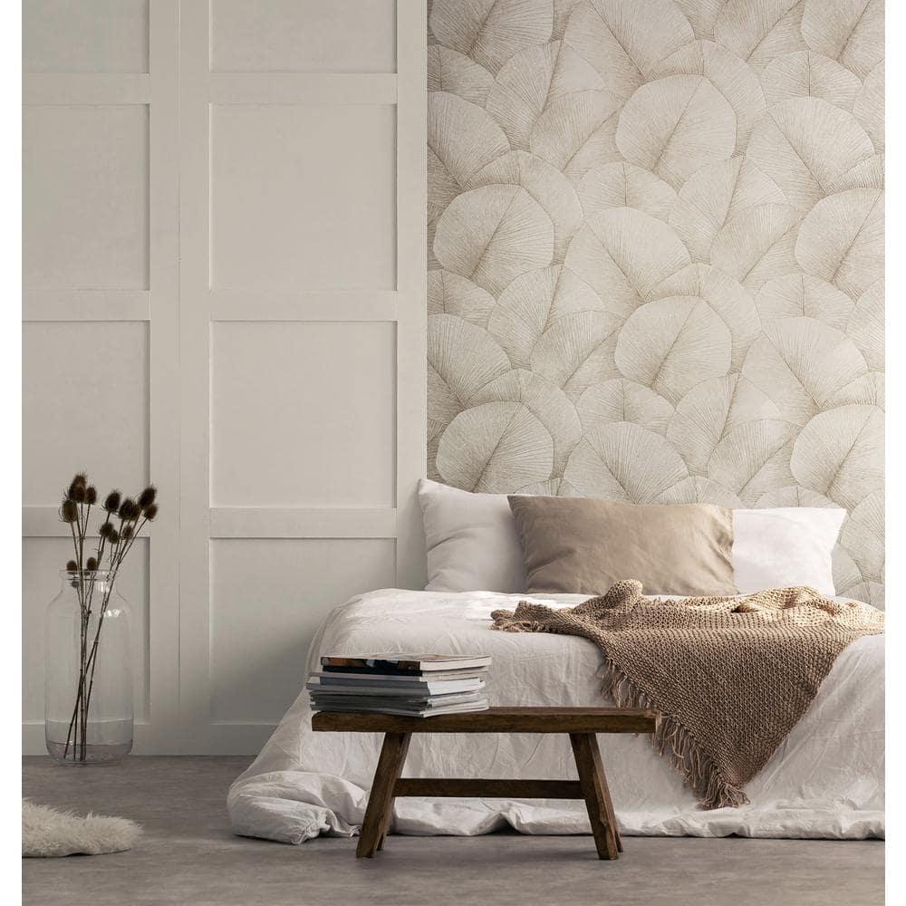 Kumano 3D Embossed Palm Leaf Wallpaper Roll
