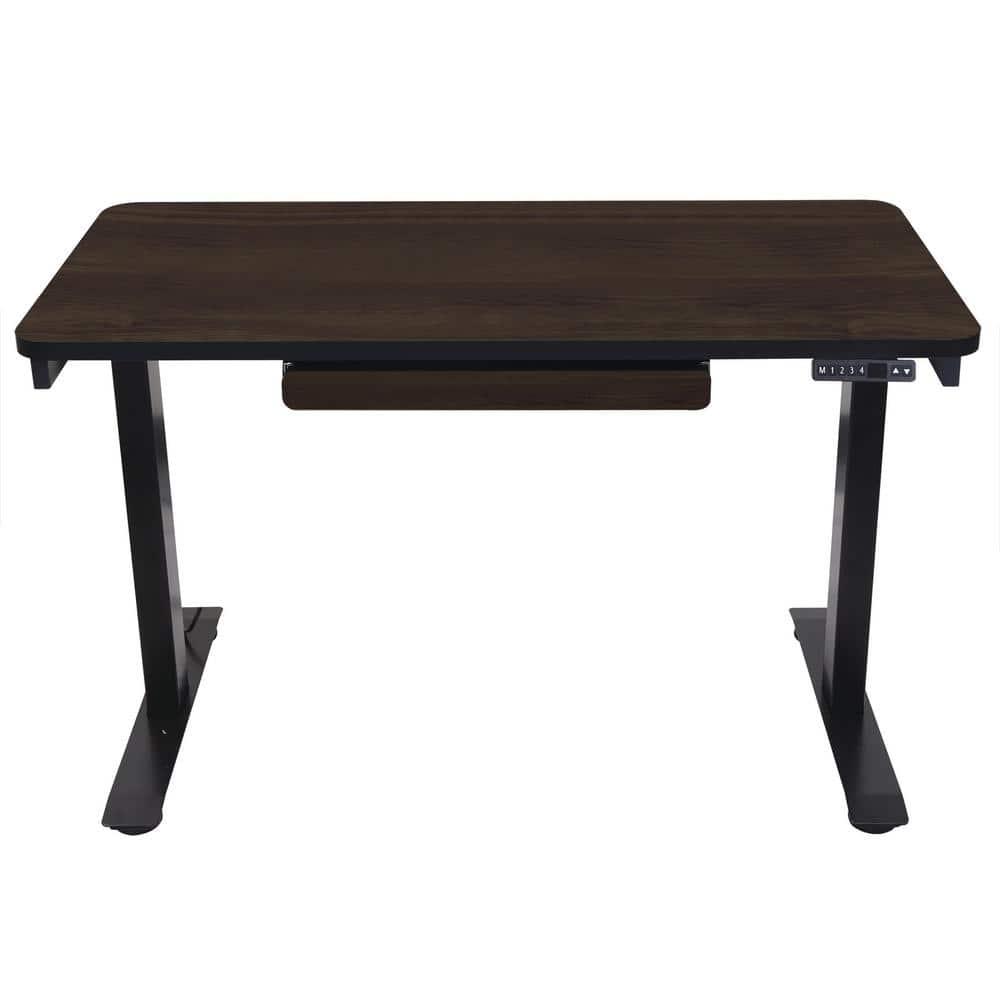 Motionwise  48 in.  Standing Desk with Adjustable Height Feature Walnut