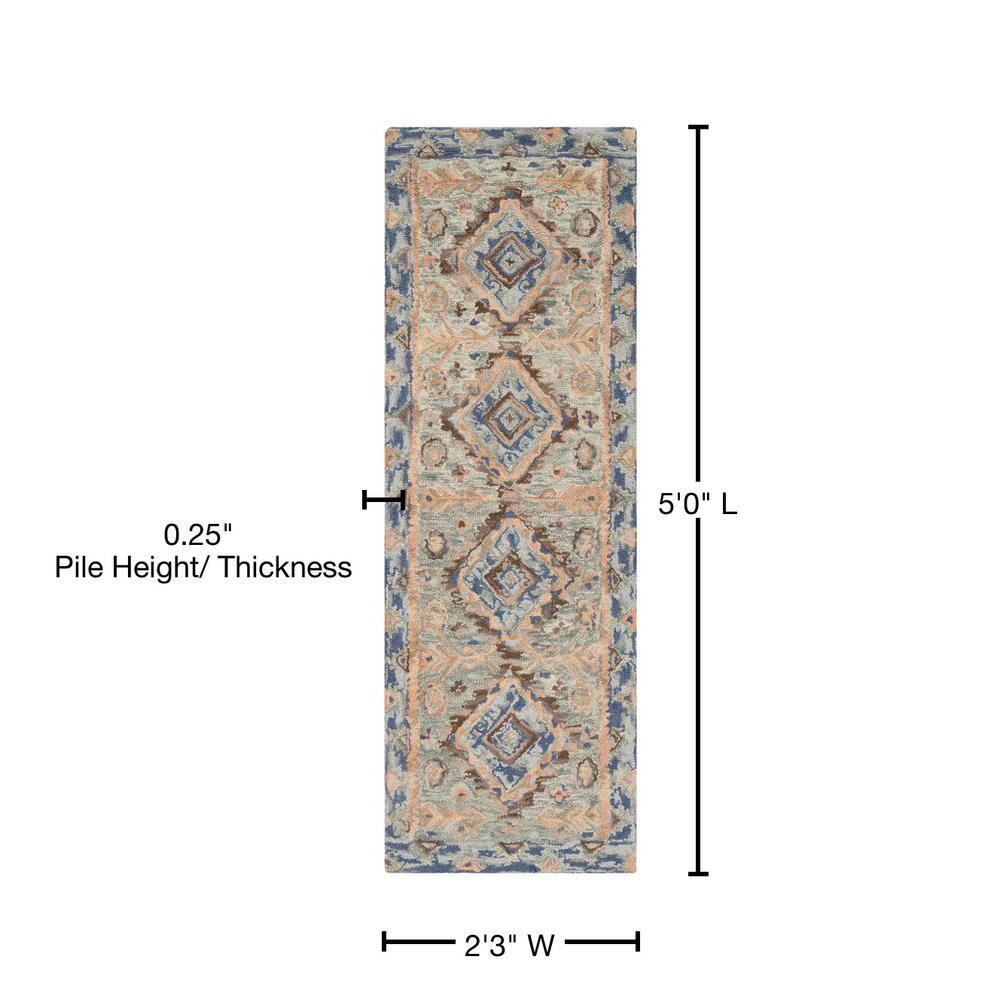 Aspen APN504 Hand Tufted Accent Rug - Blue/Beige - 2'3"x5' - Safavieh.