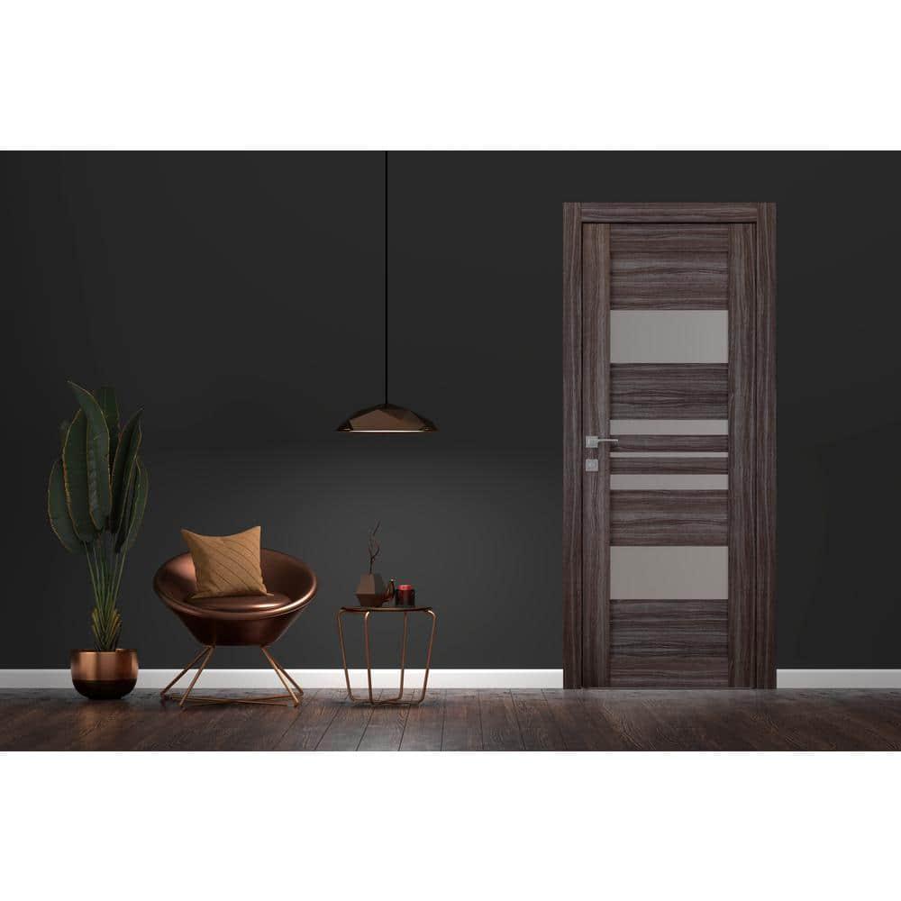 Belldinni Romi DIY-friendly Solid Manufactured Wood and Glass Prefinished Standard Single Prehung Door