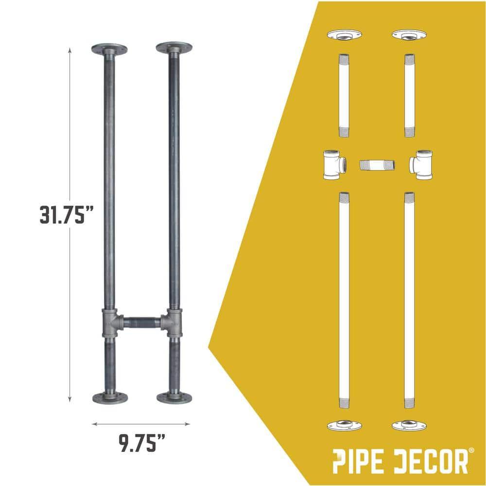 3/4 In H Pipe Leg Kit Console Table - 2 pack