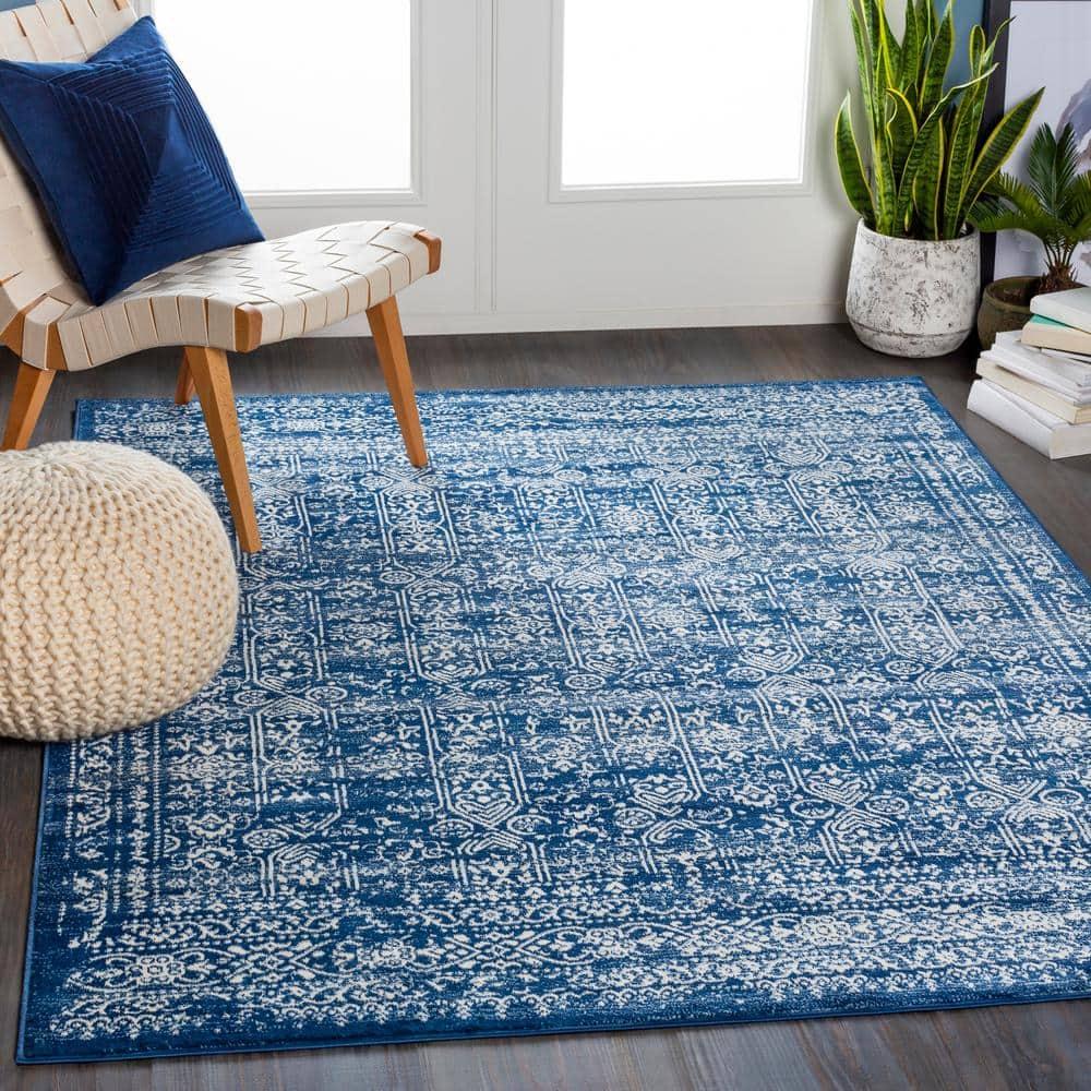 Livabliss Roma Vintage Oriental Area Rug,5'3" x 7'1",Dark Blue