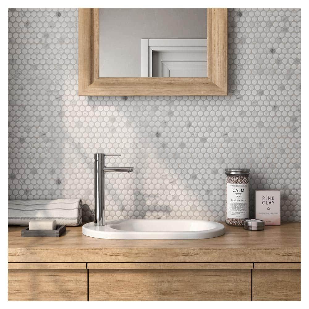 Roca Tiles Rockart 12" x 12" Penny Round Wall & Floor Tile
