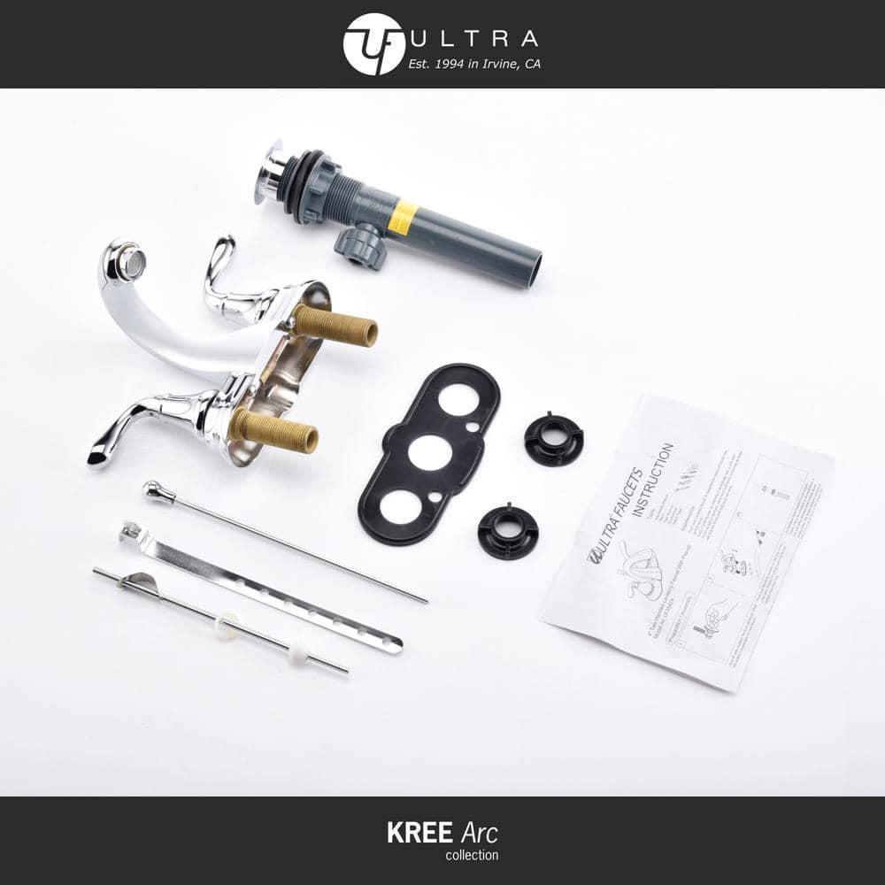 Centerset Bathroom Faucet with Drain Assembly