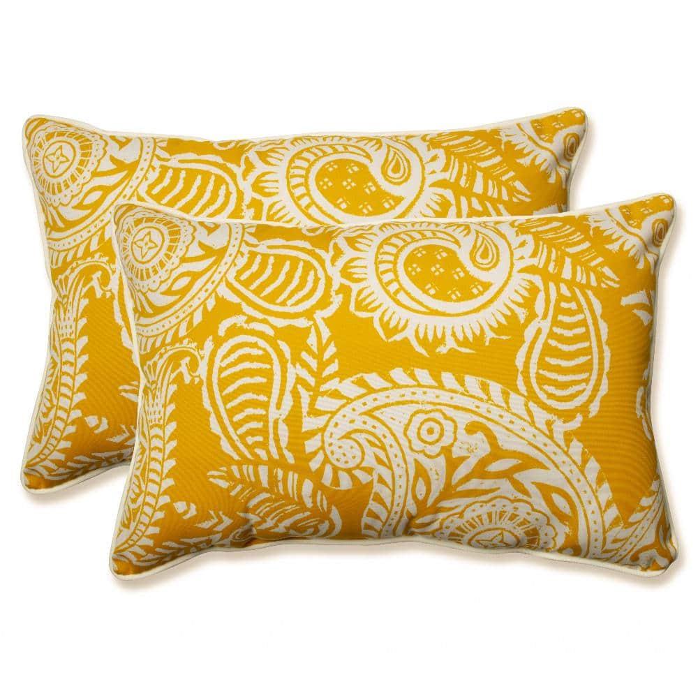 Pillow Perfect Addie Paisley Indoor/Outdoor Reversible Throw Pillow (Set of 2)