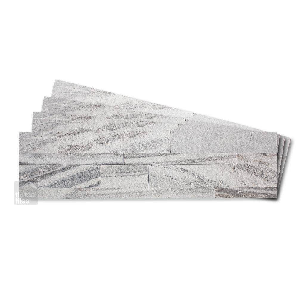 6'' W x 24'' L Natural Stone Peel and Stick Mosaic Tile