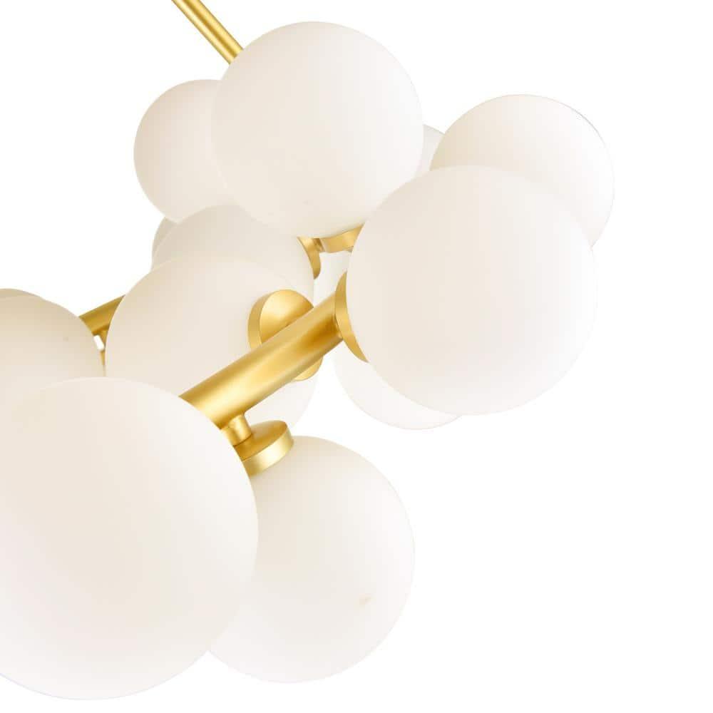 CWI Lighting Arya 70 Light Contemporary Metal Chandelier in Satin Gold