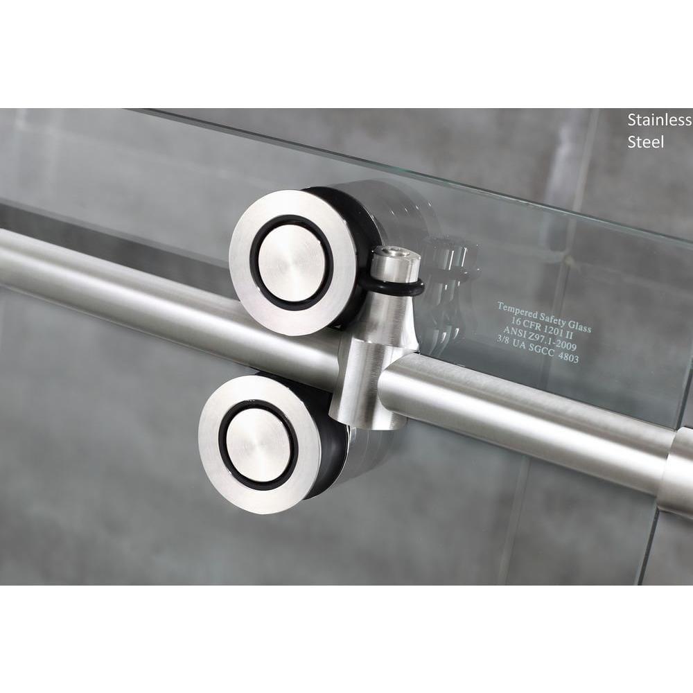 Aston Langham 48" W x 33.8125" D x 75" H Sliding Shower Enclosure with Fixed Panel Door SEN979-SS-48-10