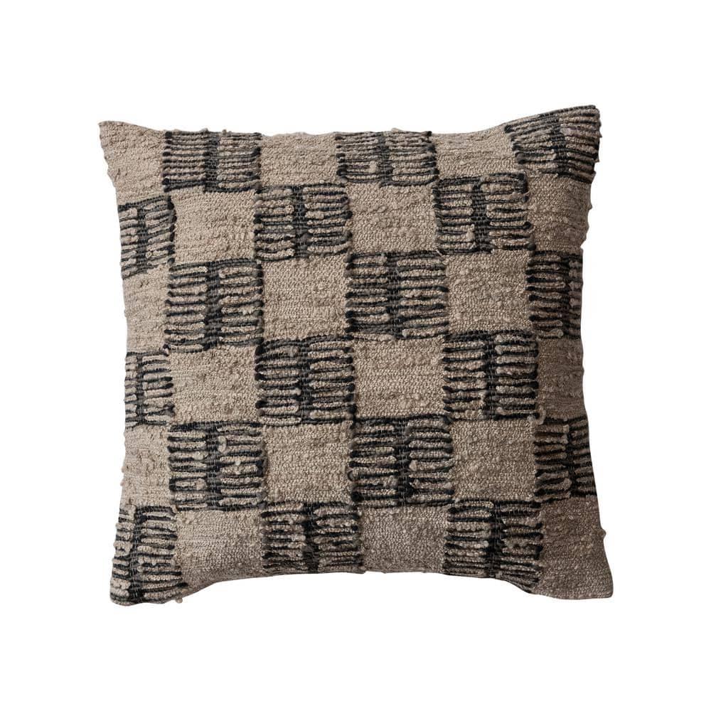 Secret Garden Checkered Reversible Throw Pillow