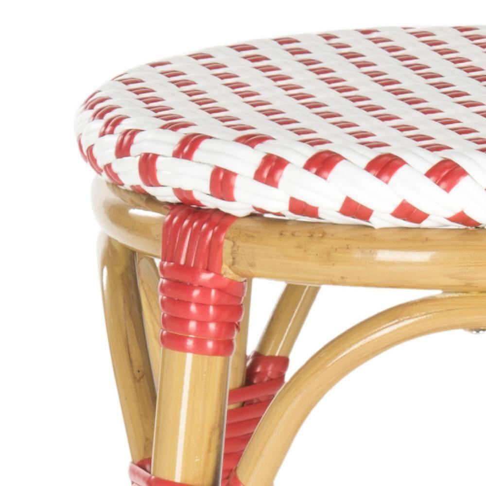 Kipnuk Barstool - Indoor/Outdoor - FOX5211 - Red/White - Safavieh