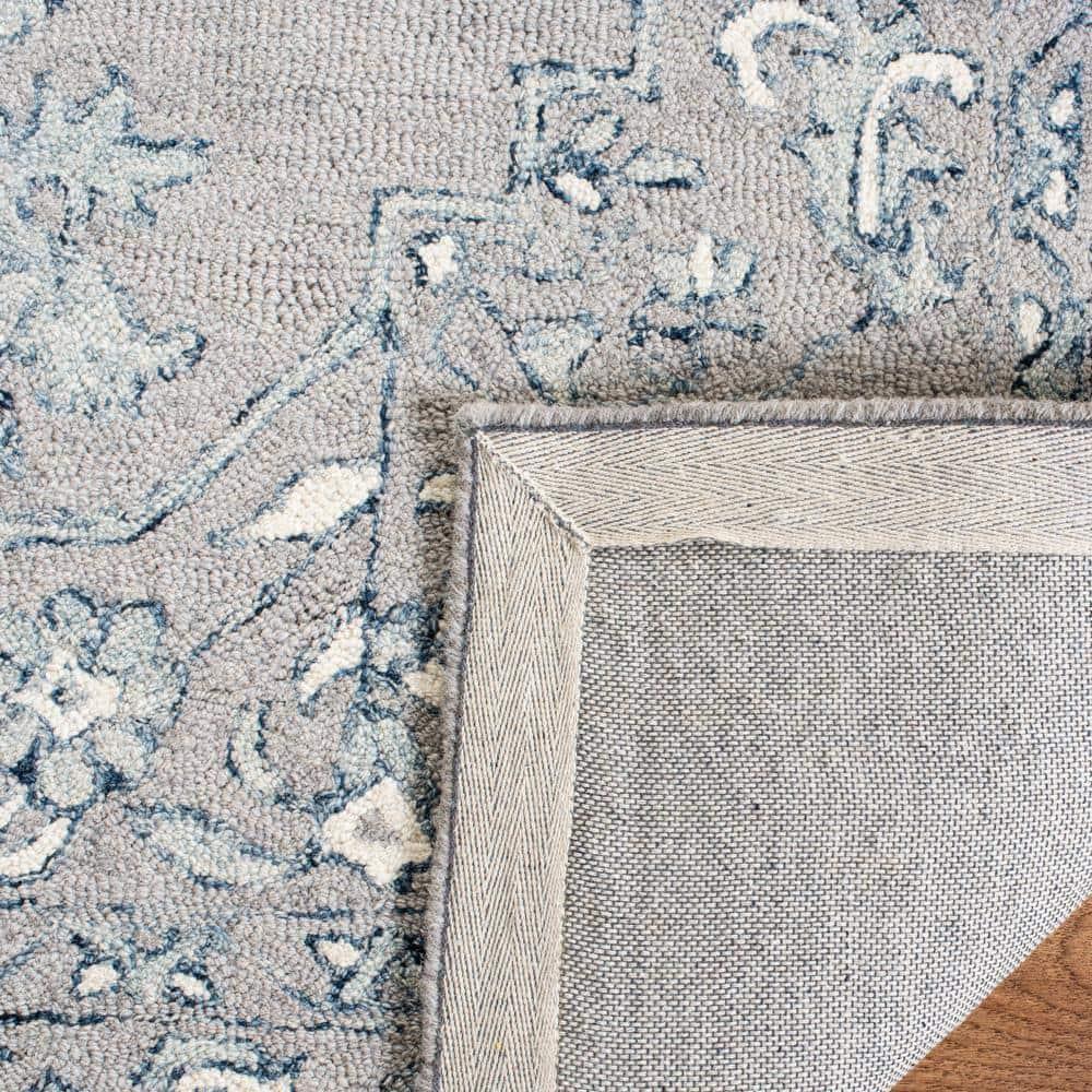 Micro-Loop MLP504 Hand Tufted Indoor Accent Rug - Light Grey/Ivory - 4'x6' - Safavieh