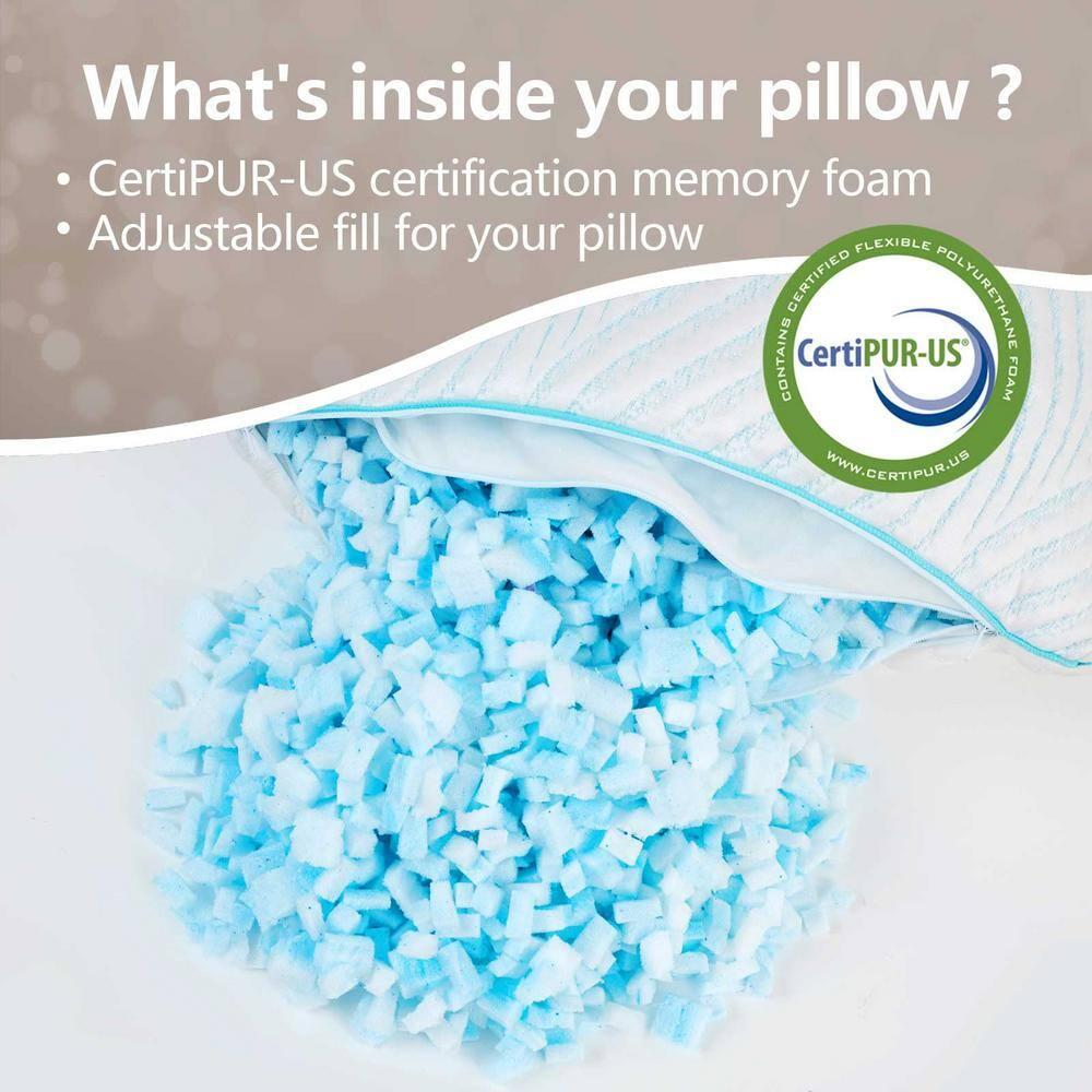King Size Cooling Memory Foam Firm Sleeping Pillows Set