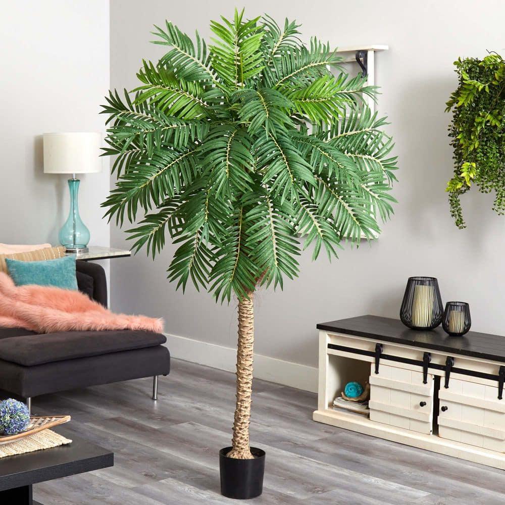 Nearly Natural 80-in Robellini Palm Artificial Tree
