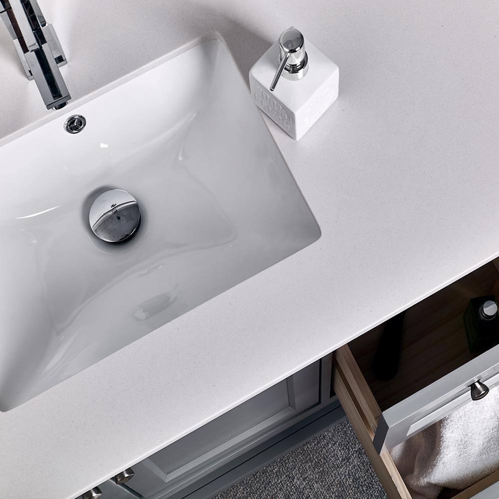 Fresca Manchester 42" Freestanding Single Sink Bathroom Vanity with Integrated Sink (Faucet Not Included)