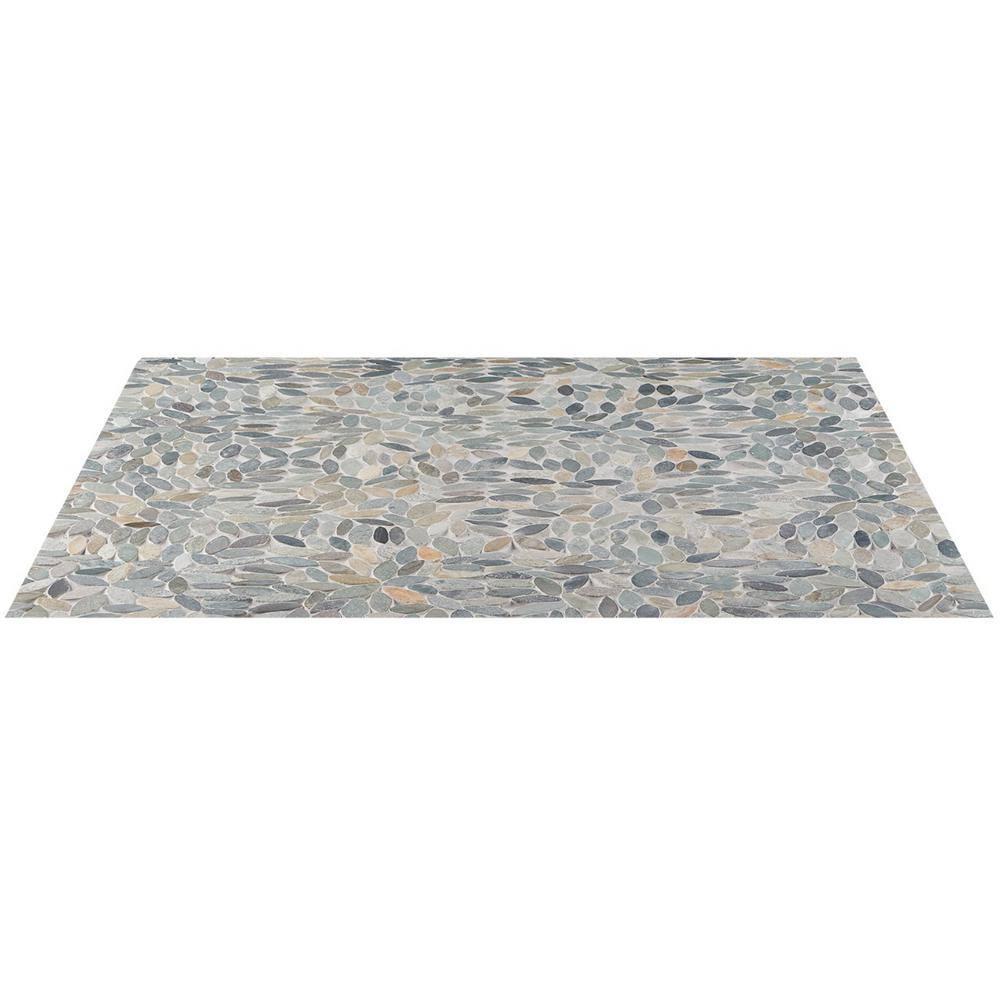 Picturesque Flower 11.81 in. x 11.81 in. Natural Stone Floor and Wall Mosaic Tile (0.97 Sq. Ft. / Each)