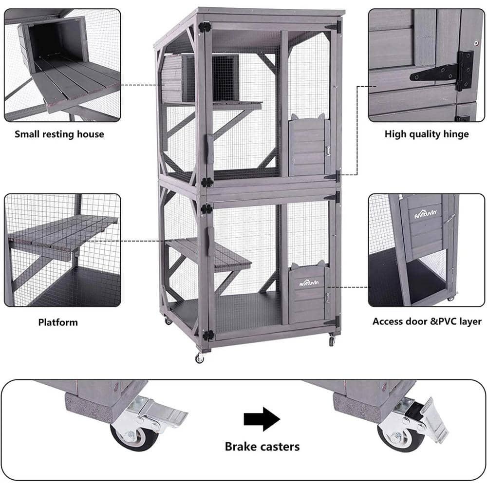 Aivituvin Portable Cat Playpen
