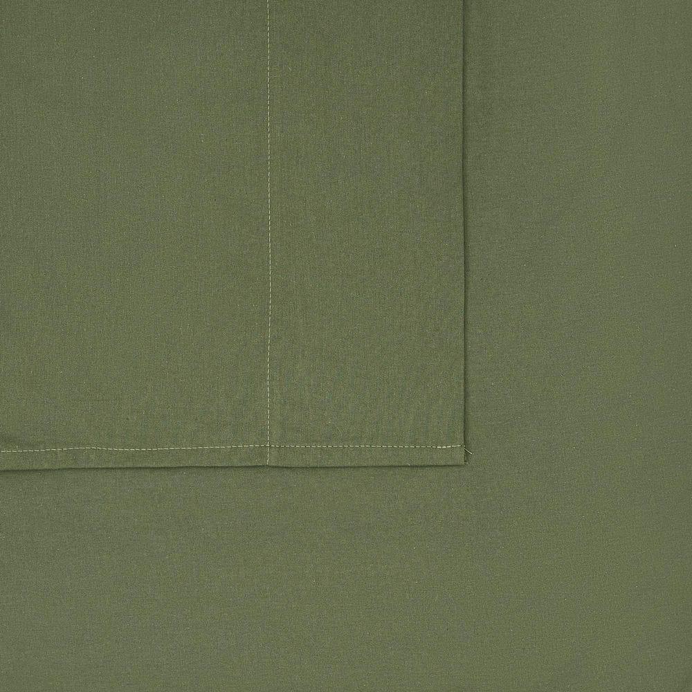 Brooklyn Loom Full 4pc Essential Cotton Sheet Set Green