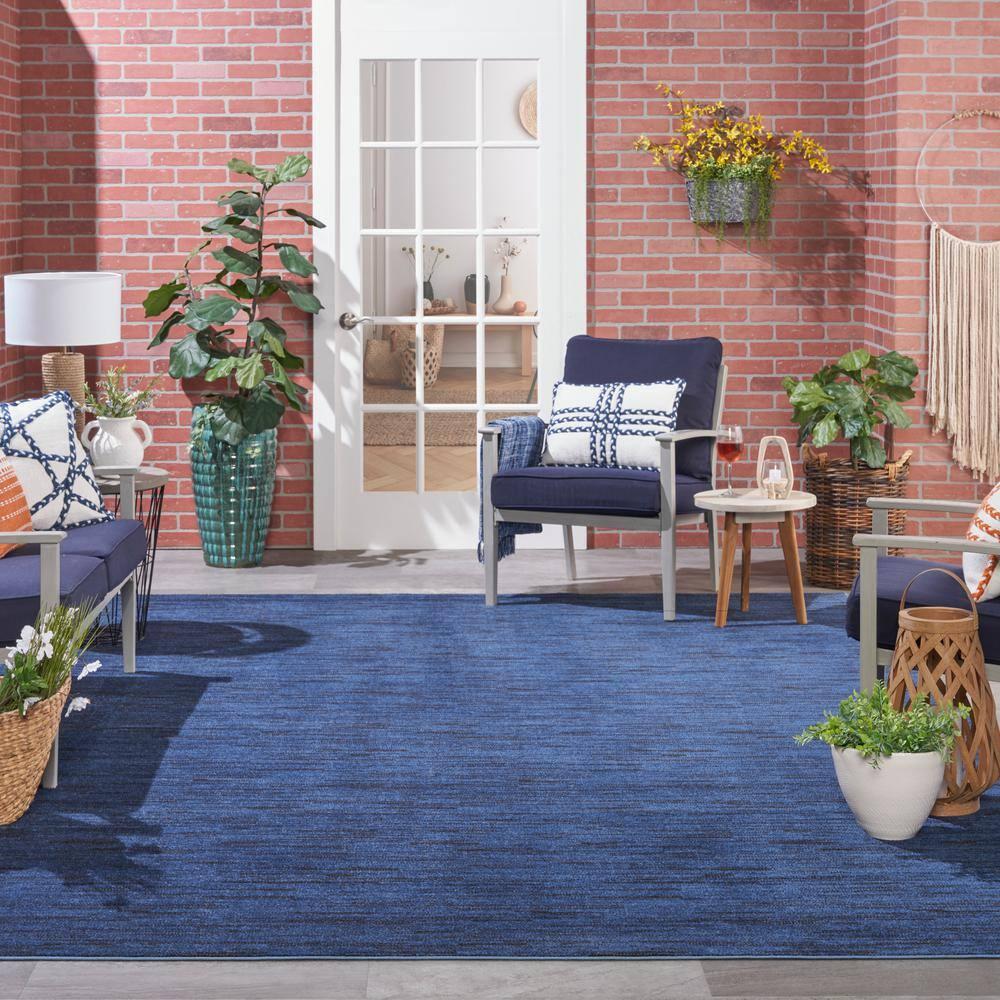 Nourison Nourison Essentials NRE01 Indoor/outdoor Area Rug - Midnight Blue 10' x 14'