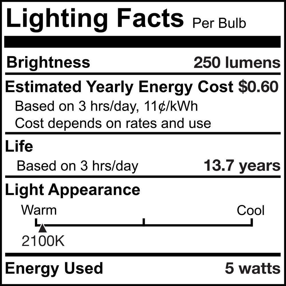 60 Watt Equivalent T9 E26/Medium (Standard) Dimmable 2100K LED Bulb