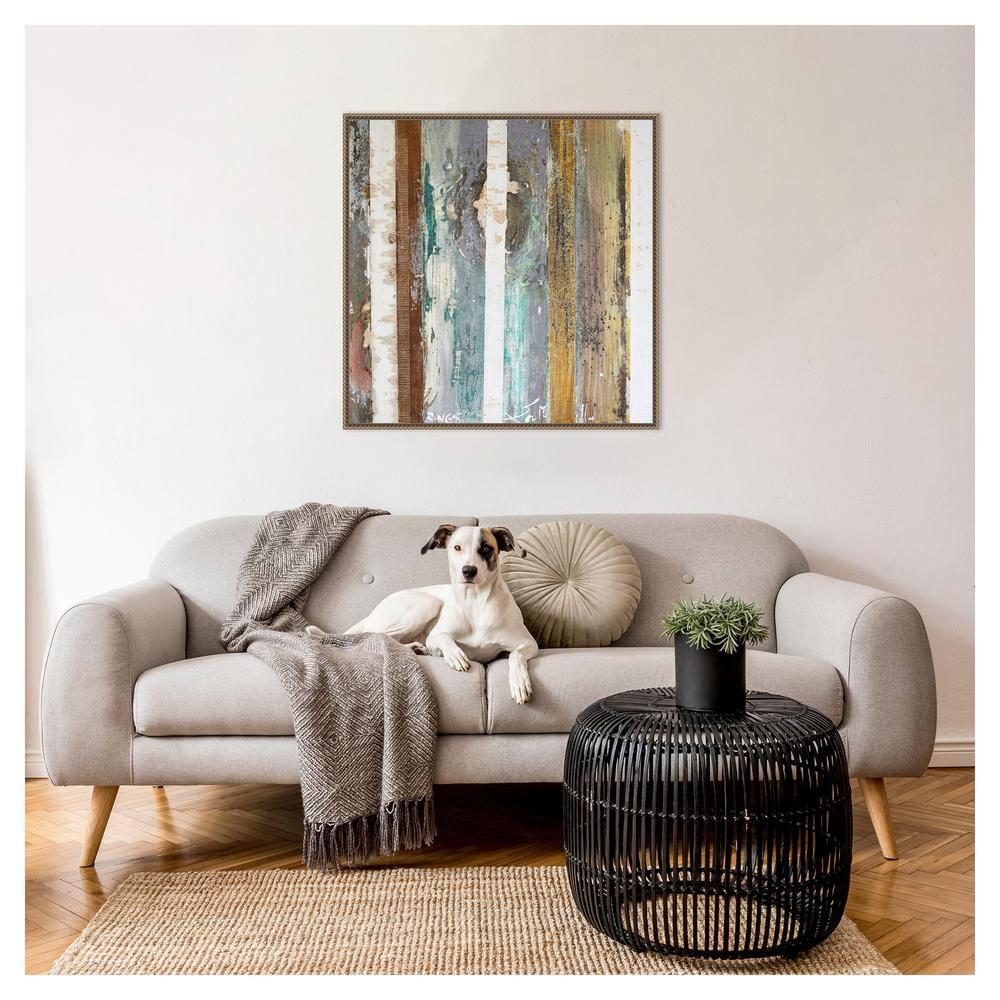 Amanti Art 30"x30" Textured Grain IV by Erin McGee Ferrell Framed Canvas Wall Art Print
