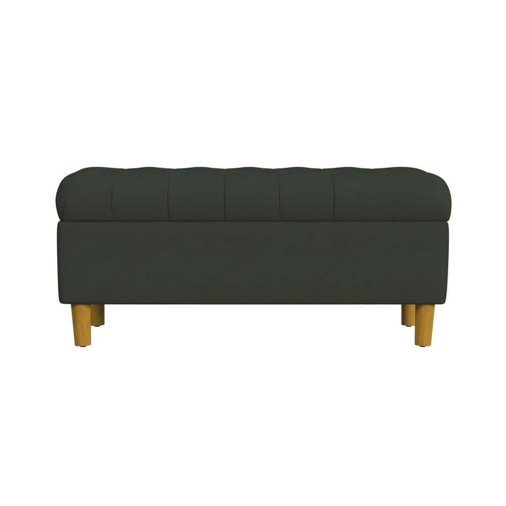 HomePop Velvet Upholstered Storage Bench