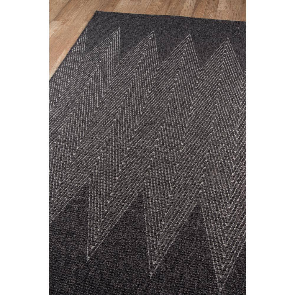 2'x3' Zig Zag Loomed Accent Rug Charcoal - Momeni: Contemporary Indoor/Outdoor Low Pile Area Rug, Machine Made
