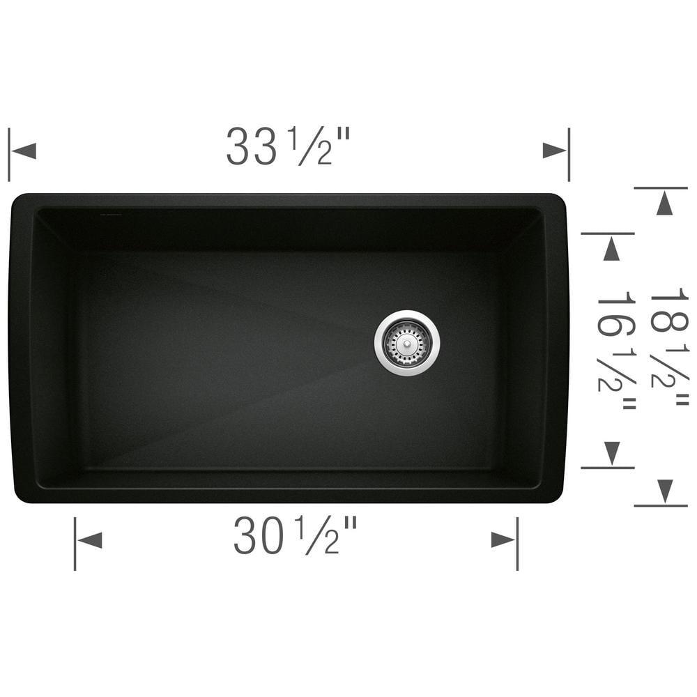 Diamond SILGRANIT 33" Super Single Undermount Kitchen Sink